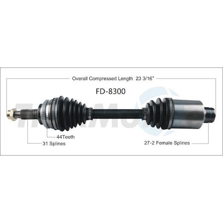 Surtrack Axle Cv Axle Shaft, Fd-8300 FD-8300